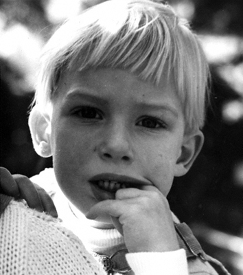 Boy between crying and laughing, Oakland,